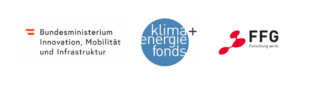 Logoleiste Bundesministerium für Innovation, Mobilität und Infrastruktur; Klima- und Energiefonds; Österreichische Forschungsförderungsgesellschaft